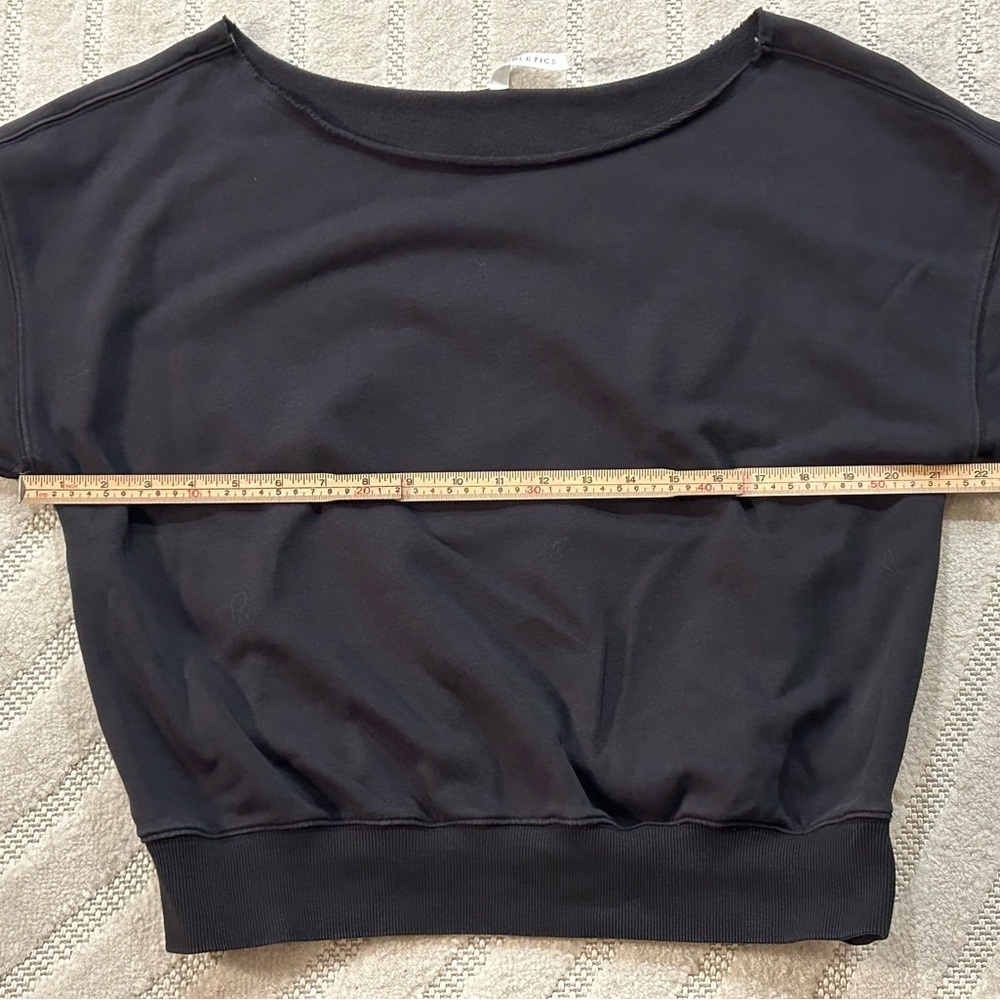 Fabletics Year Round Terry Off Shoulder Sweatshirt in Black - M - Picture 11 of 12